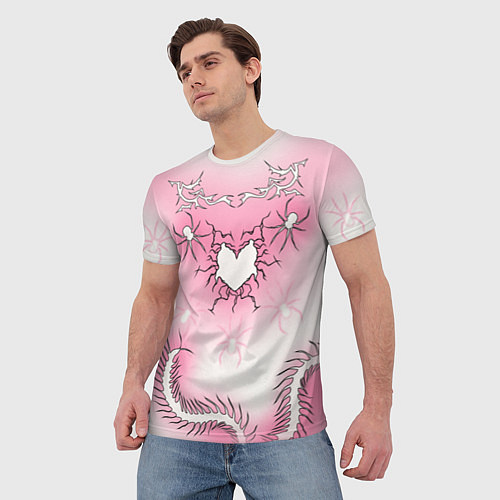 Мужская футболка Сердце сколопендры / 3D-принт – фото 3