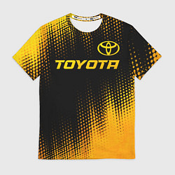 Футболка мужская Toyota - gold gradient посередине, цвет: 3D-принт