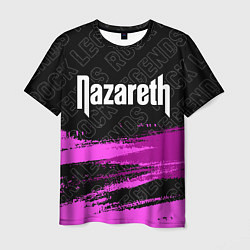 Футболка мужская Nazareth rock legends посередине, цвет: 3D-принт