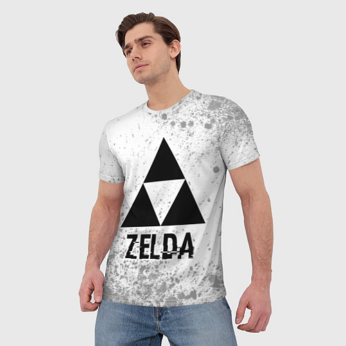 Мужская футболка Zelda glitch на светлом фоне / 3D-принт – фото 3