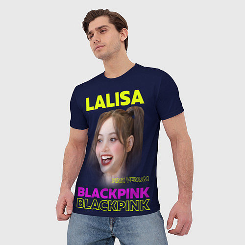 Мужская футболка Lalisa - девушка из группы Blackpink / 3D-принт – фото 3
