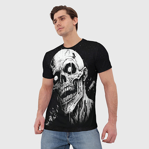 Мужская футболка Ужасный череп / 3D-принт – фото 3