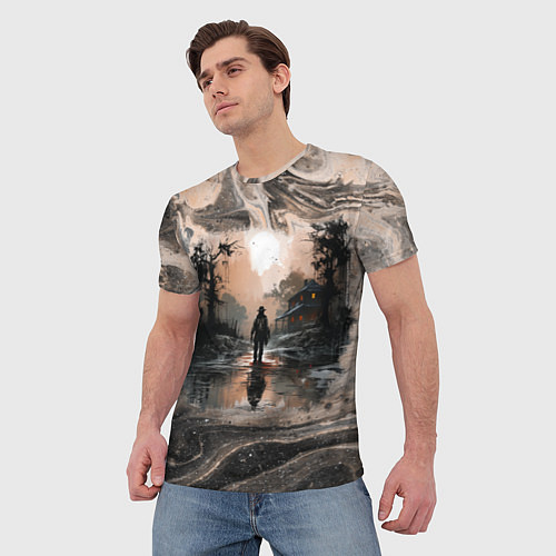 Мужская футболка Охотник в сумерках / 3D-принт – фото 3