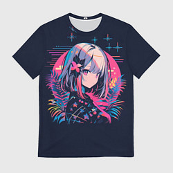 Футболка мужская Розовый цветок на восходе, цвет: 3D-принт