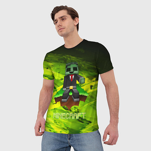 Мужская футболка Крипер майнкрафт гейм / 3D-принт – фото 3
