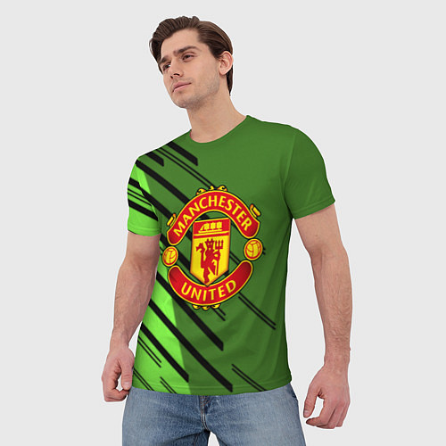 Мужская футболка ФК Манчестер Юнайтед спорт / 3D-принт – фото 3