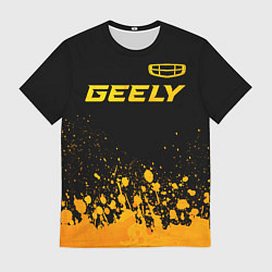 Футболка мужская Geely - gold gradient посередине, цвет: 3D-принт