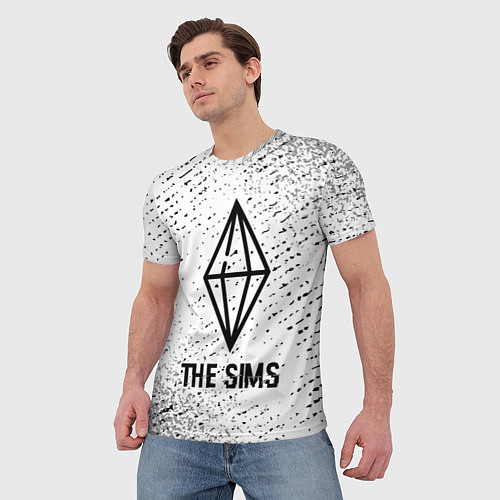 Мужская футболка The Sims glitch на светлом фоне / 3D-принт – фото 3