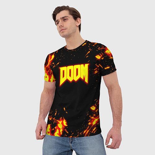 Мужская футболка Doom огненный марс / 3D-принт – фото 3