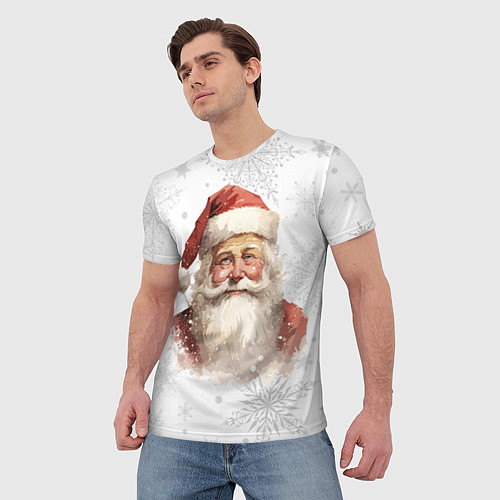Мужская футболка Милый Санта / 3D-принт – фото 3
