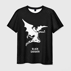 Футболка мужская Black Sabbath glitch на темном фоне, цвет: 3D-принт
