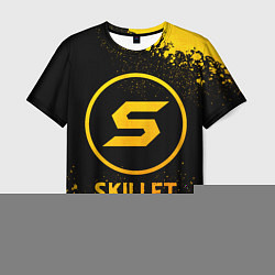 Футболка мужская Skillet - gold gradient, цвет: 3D-принт