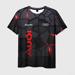 Футболка мужская Audi - плиты с эффектом свечения, цвет: 3D-принт
