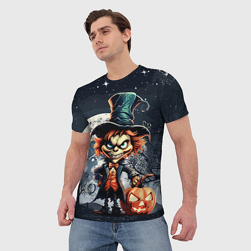Мужская футболка Джек и тыква / 3D-принт – фото 3