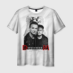 Футболка мужская Depeche Mode - Dave Gahan and Martin Gore с венком, цвет: 3D-принт
