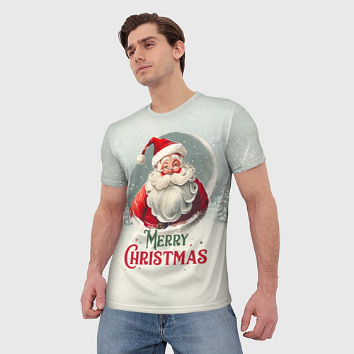 Мужская футболка Лого Санта / 3D-принт – фото 3