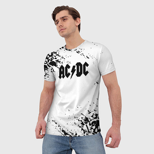 Мужская футболка ACDC rock collection краски черепа / 3D-принт – фото 3