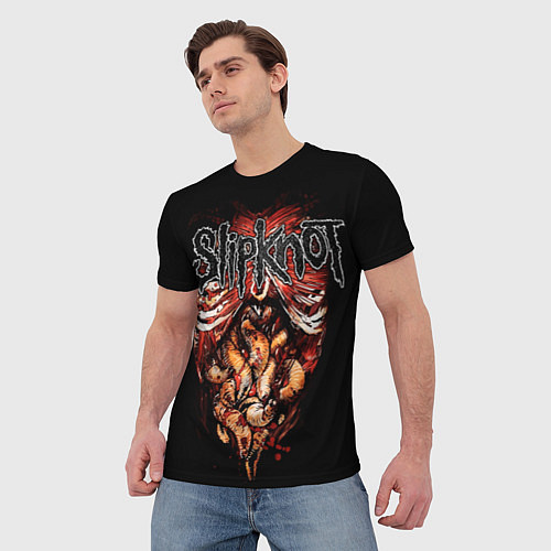 Мужская футболка Slipknot - maggots / 3D-принт – фото 3