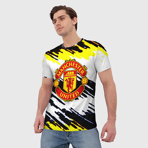 Мужская футболка Манчестер Юнайтед клуб краски / 3D-принт – фото 3