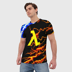 Футболка мужская Half Life молнии шторм, цвет: 3D-принт — фото 2