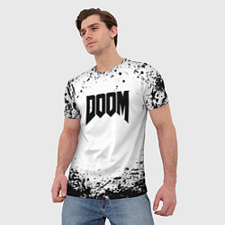 Футболка мужская Doom black splash, цвет: 3D-принт — фото 2
