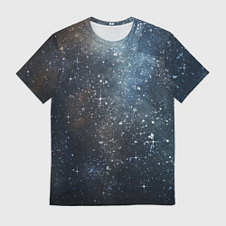 Футболка мужская Темное космическое звездное небо, цвет: 3D-принт