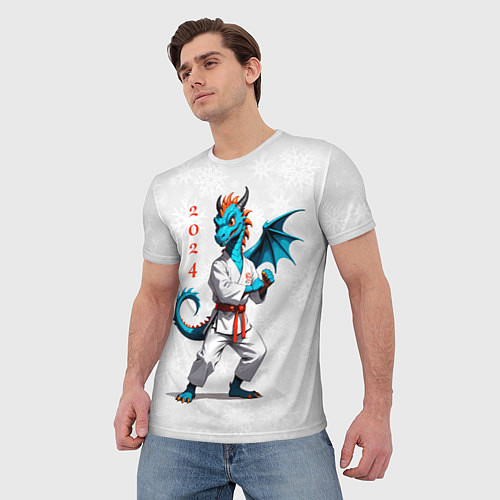 Мужская футболка Дракон на спорте 2024 / 3D-принт – фото 3