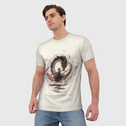 Футболка мужская Дева и дракон, цвет: 3D-принт — фото 2