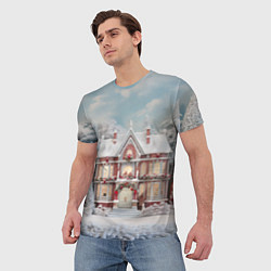 Футболка мужская Звездное кружево новогодней ночи, цвет: 3D-принт — фото 2