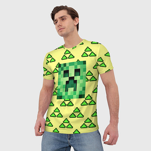 Мужская футболка Minecraft creeper game / 3D-принт – фото 3