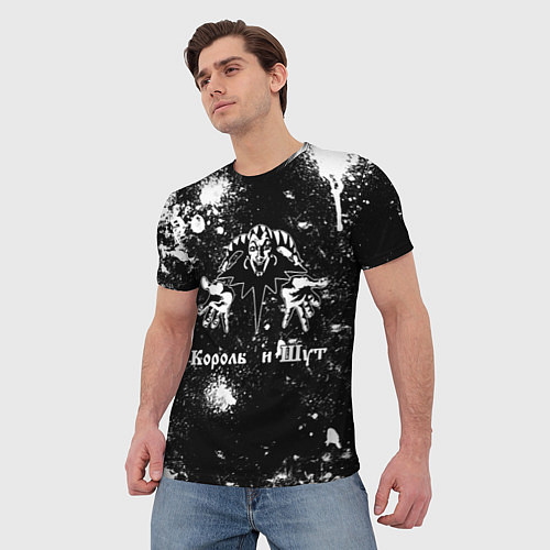 Мужская футболка Король и шут - черно-белый / 3D-принт – фото 3