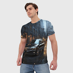 Футболка мужская Автомобиль на сумрачной улице, цвет: 3D-принт — фото 2
