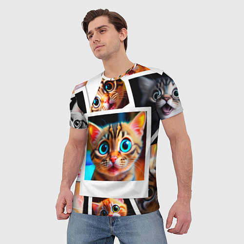 Мужская футболка Котики фото / 3D-принт – фото 3