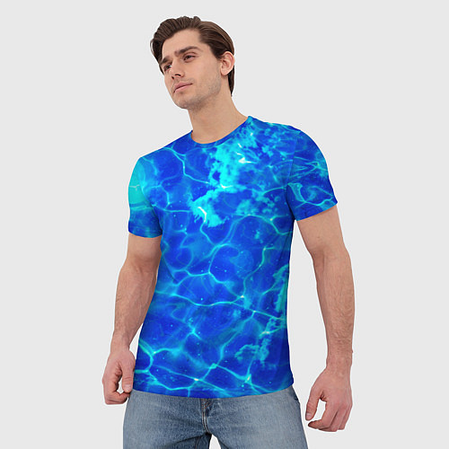 Мужская футболка Чистая вода океаны / 3D-принт – фото 3