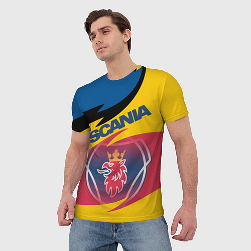 Мужская футболка Scania logo / 3D-принт – фото 3