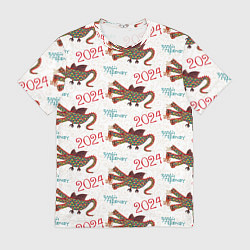 Футболка мужская Паттерн с русским драконом, цвет: 3D-принт