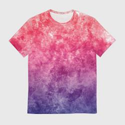 Футболка мужская Абстракция - сине-красные облака, цвет: 3D-принт