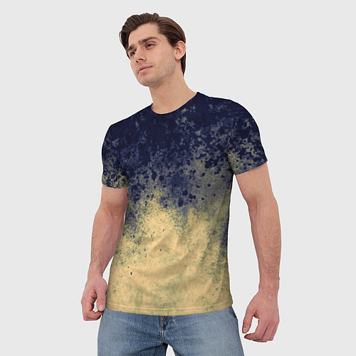 Мужская футболка Абстракция - чернила на песке / 3D-принт – фото 3