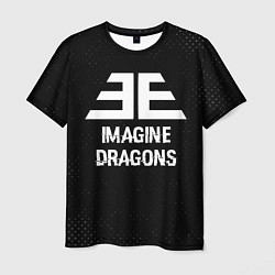 Футболка мужская Imagine Dragons glitch на темном фоне, цвет: 3D-принт