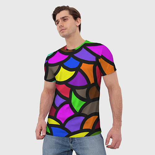 Мужская футболка Яркие краски жизни / 3D-принт – фото 3