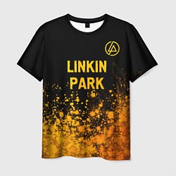 Футболка мужская Linkin Park - gold gradient посередине, цвет: 3D-принт