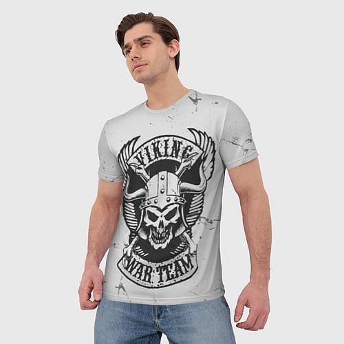 Мужская футболка Череп воина викинга / 3D-принт – фото 3