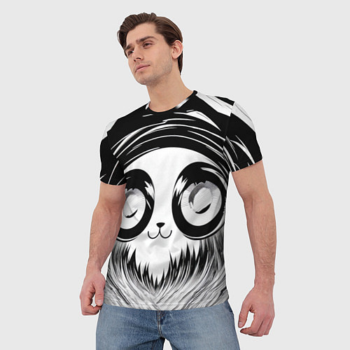 Мужская футболка Анимэ котик / 3D-принт – фото 3