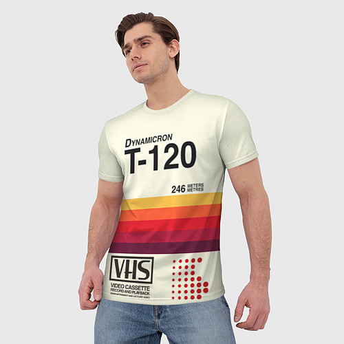 Мужская футболка VHS ретро видеокассета / 3D-принт – фото 3