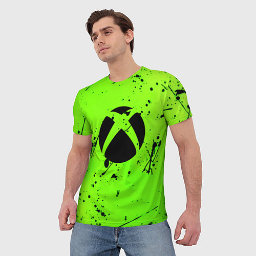 Мужская футболка Xbox кислотный стиль / 3D-принт – фото 3