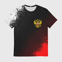 Футболка мужская Герб РФ краски империи, цвет: 3D-принт
