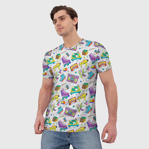 Мужская футболка Ностальгия 90 ретро / 3D-принт – фото 3