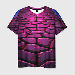Футболка мужская Фиолетовая абстрактная плитка, цвет: 3D-принт