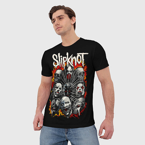 Мужская футболка Slipknot метал-группа / 3D-принт – фото 3