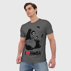 Футболка мужская Я люблю панду, цвет: 3D-принт — фото 2